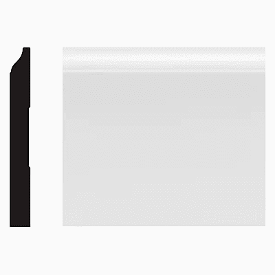 Nroro Flooring - Baseboard - 4-1/4" x 1/2" x 8' - white - polystyrene