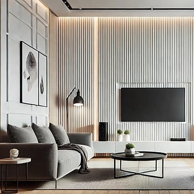 Nroro - Ivory Oak 62AS - Slat Wall Panel
